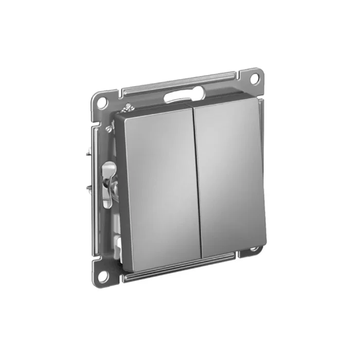Переключатель проходной 2-кл. СП AtlasDesign 10А IP20 (сх. 6/2) 10AX механизм сталь SE ATN000965