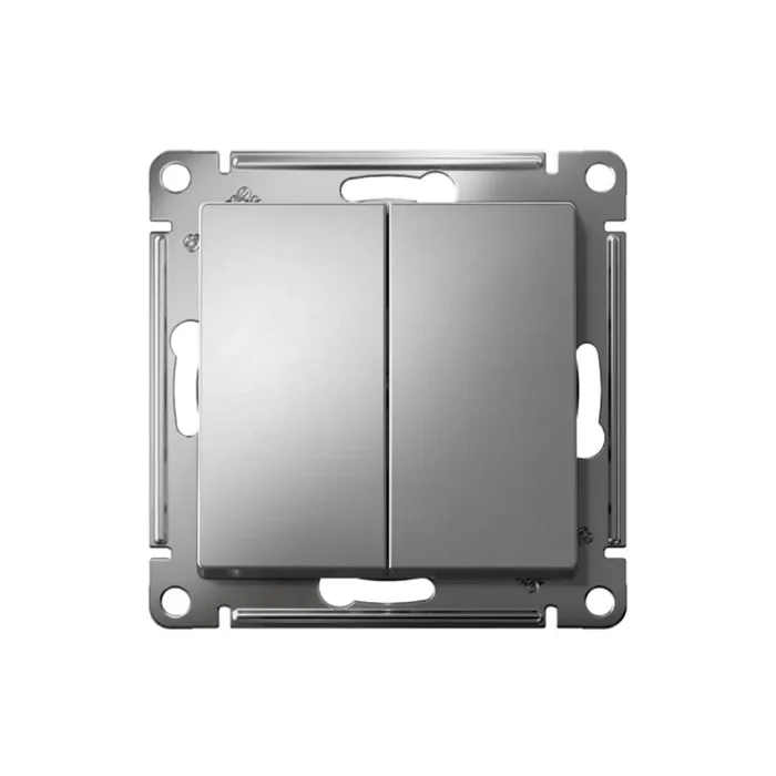 Переключатель проходной 2-кл. СП AtlasDesign 10А IP20 (сх. 6/2) 10AX механизм сталь SE ATN000965