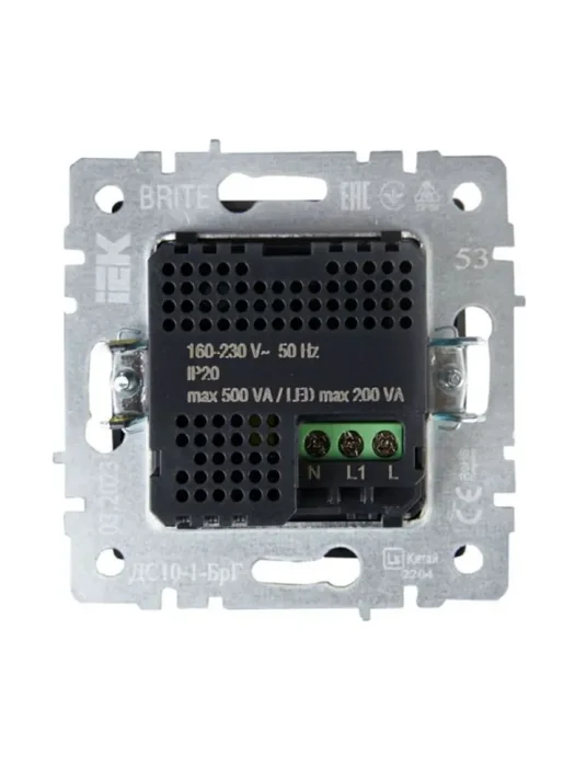 Датчик движения BRITE ДС10-1-БрГ механизм графит IEK BR-MS10-N-150-05-K53