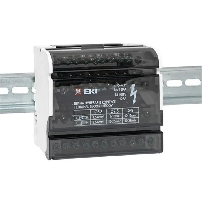 Шина нулевая в корпусе 4х11 EKF sn0-4x11