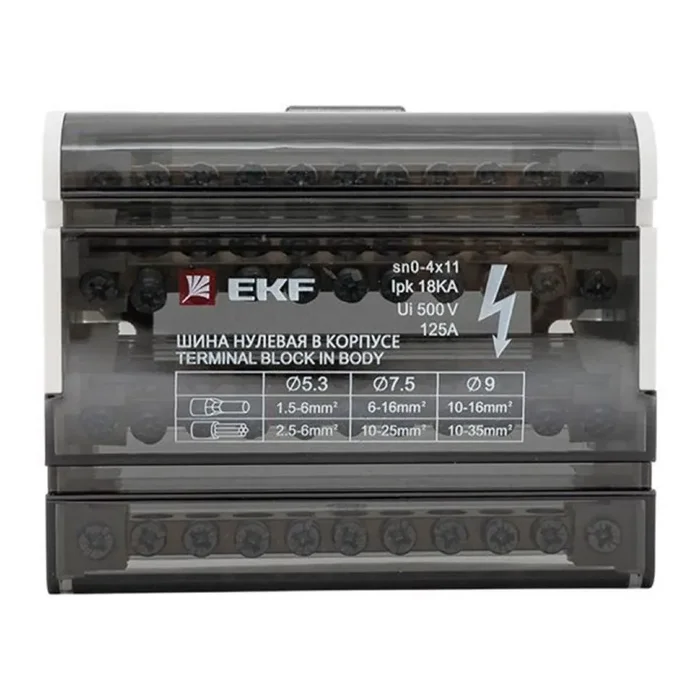 Шина нулевая в корпусе 4х11 EKF sn0-4x11