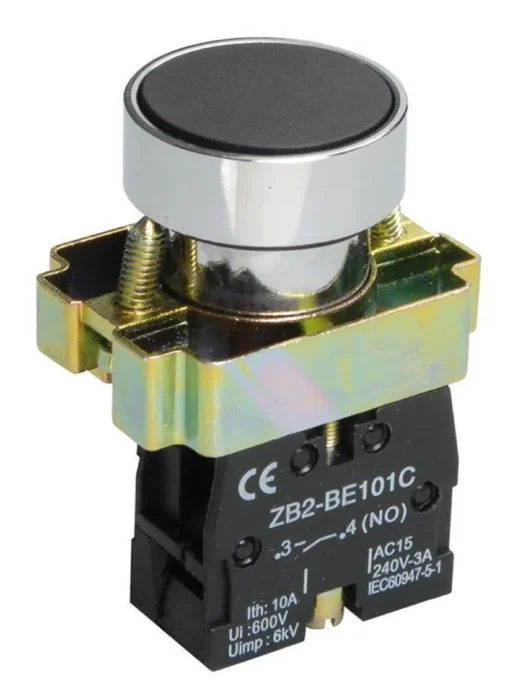 Кнопка LAY5-BA21 1НО без подсветки черн. KARAT IEK BBT60-BA-K02