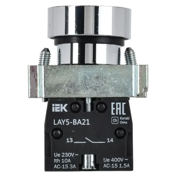 Кнопка LAY5-BA21 1НО без подсветки черн. KARAT IEK BBT60-BA-K02