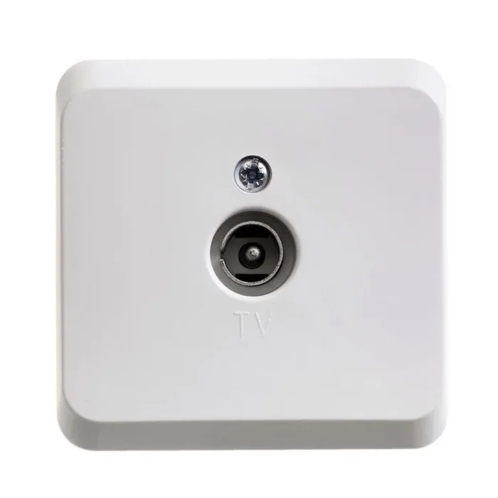 Розетка телевизионная TV 1-м ОП Этюд бел. SE TVA-002B