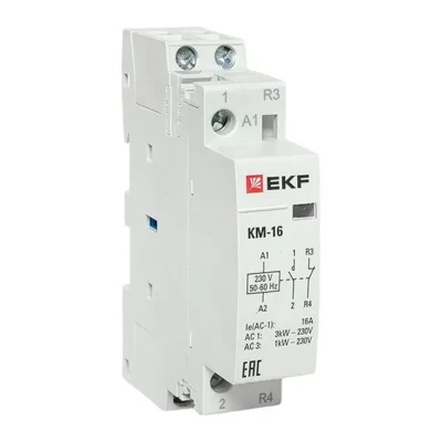 Контактор модульный КМ 16А NО+NC (1 мод.) EKF km-1-16-11