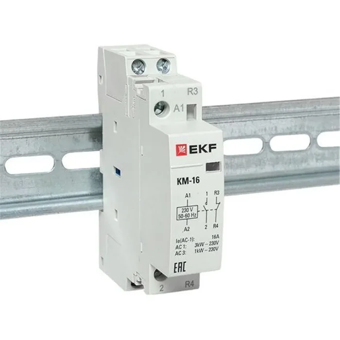 Контактор модульный КМ 16А NО+NC (1 мод.) EKF km-1-16-11