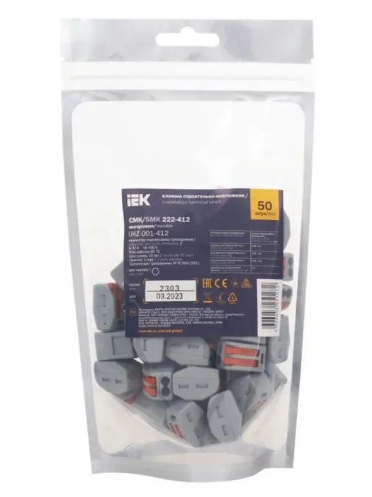 Клемма строительно-монтажная СМК 222-412 IEK UKZ-001-412