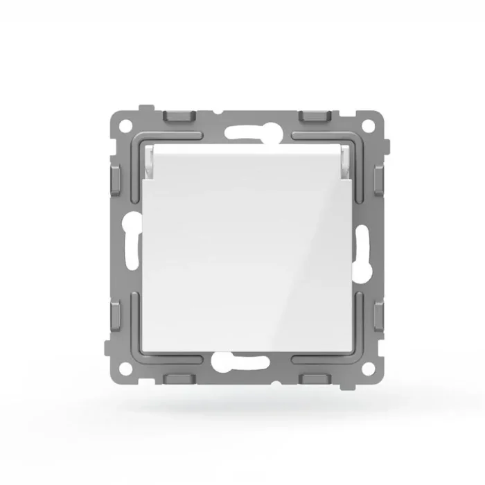 Розетка 1-м СП Pixel IP44 с заземл. с крышкой механизм бел. TOKOV ELECTRIC TKE-PX-R1ZSW1-C01-IP44