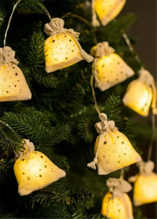 Гирлянда светодиодная "Подарки" 6х4х7см 10LED ткань тепл. бел. 1.8+0.3м КОСМОС KOC_GIR-B118