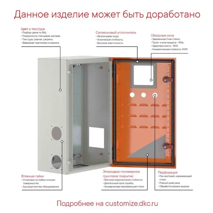 Корпус навесной STE с М/П 800х600х250мм DKC R5STE0869