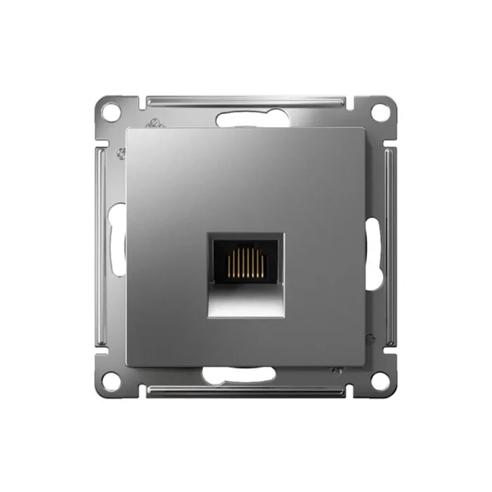 Розетка компьютерная AtlasDesign RJ45 кат.5E механизм сталь SE ATN000983