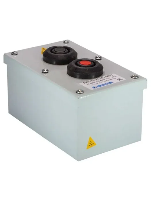 Пост кнопочный ПКУ-15-21.121-54 У2 (1хВК30-10-11110-54 (1з+1р) черн. + 1хВК30-10-11110-54 (1з+1р) красн. + PG-19) пост управления Электротехник ET054487