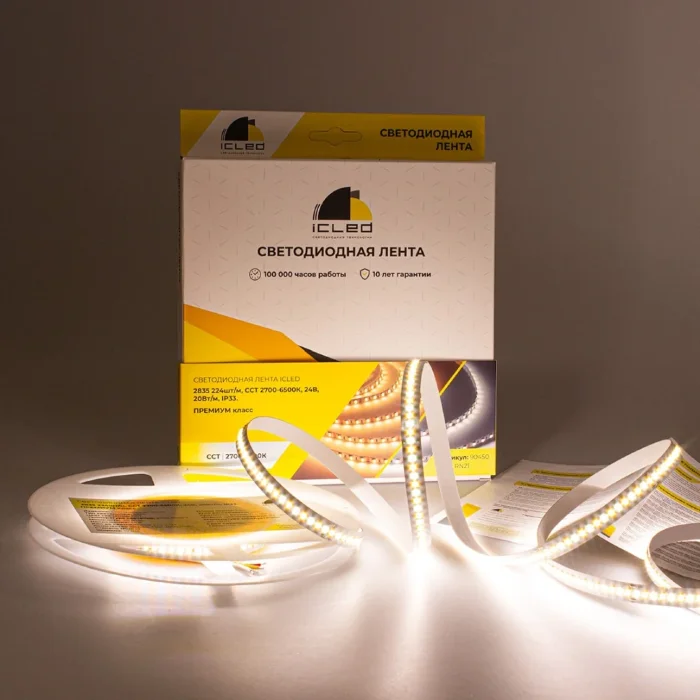 Светодиодная лента Class Premium, 2835, 224 led/m, CCT (white/warm white), 24V, IP33, RN21