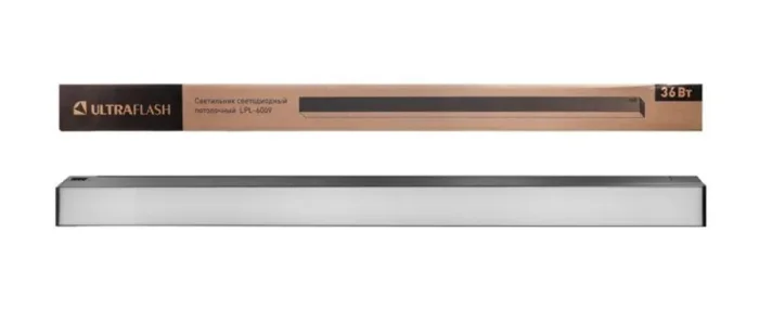 Светильник светодиодный офисный LPL-6009 900х55х55 36Вт 4000К LED черн. Ultraflash 15547