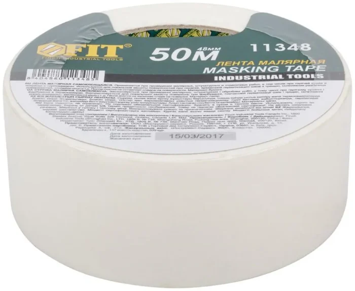 Лента малярная креппированная клейкая 48ммх50м FIT 11348