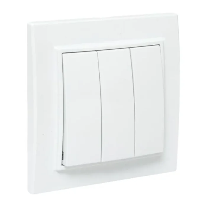 Выключатель 3-кл. СП Минск 10А IP20 бел. Basic EKF ERV10-024-10