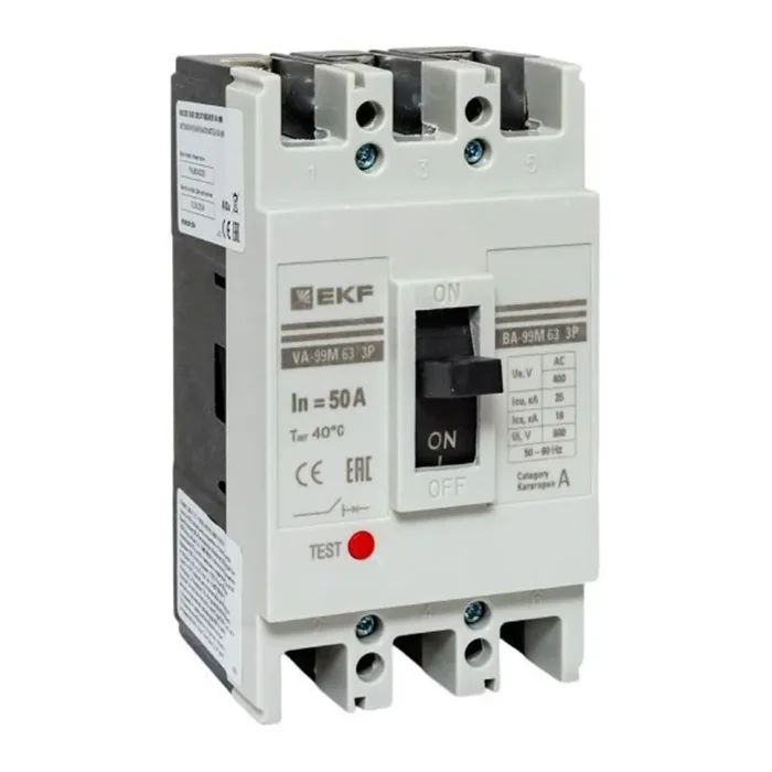 Выключатель автоматический 3п 63/50А 25кА ВА-99М PROxima EKF mccb99-63-50m