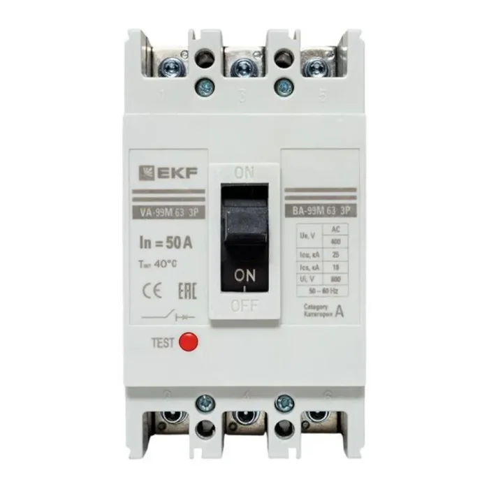 Выключатель автоматический 3п 63/50А 25кА ВА-99М PROxima EKF mccb99-63-50m