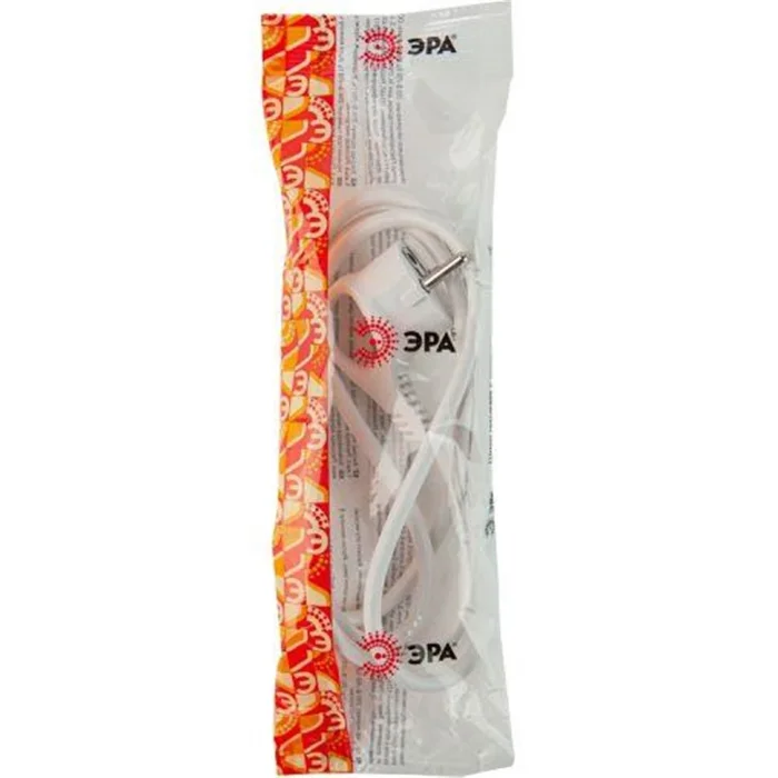 Шнур сетевой с вилкой 3м с заземл. ПВС 3х1.5 бел. U-3x1.5-3m-W ЭРА Б0048708