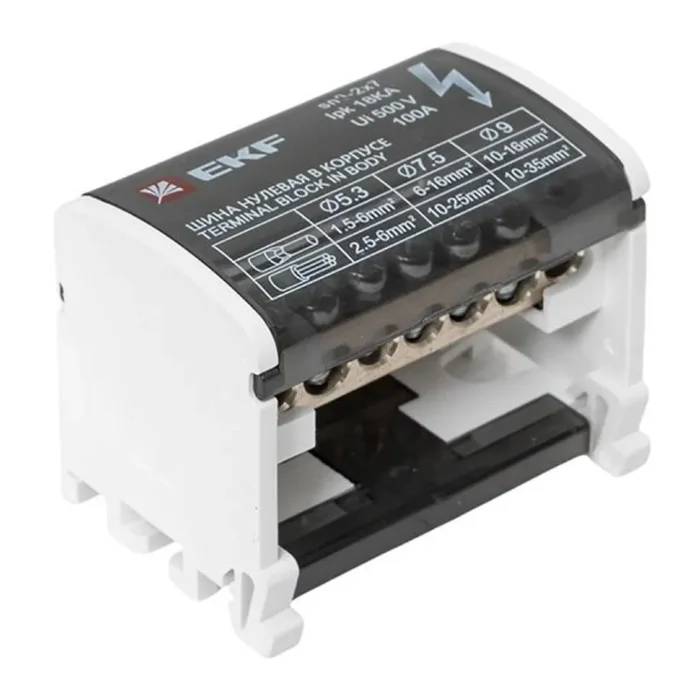 Шина нулевая в корпусе 2х7 EKF sn0-2x7