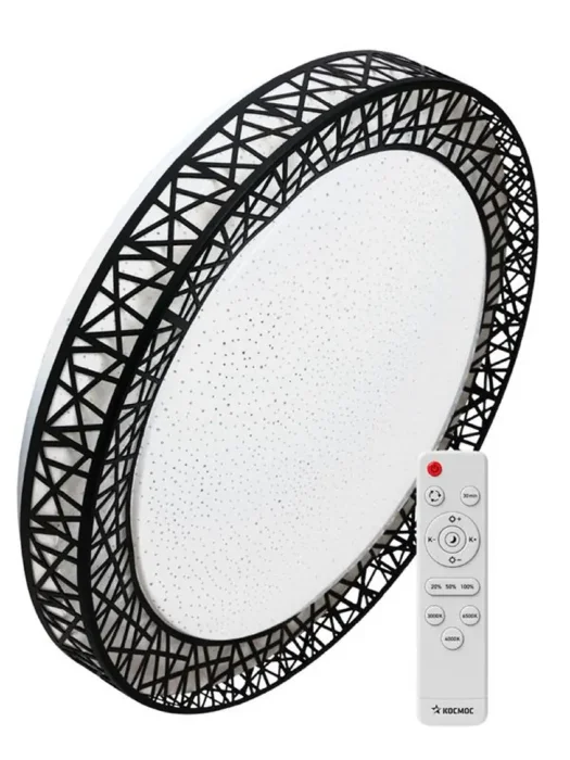 Светильник светодиодный PREMIUM Loft-B 75Вт 230В 3000-6500К 6000лм IP40 490х100мм настенно-потолочный управляемый с пультом ДУ КОСМОС KSLofB75W