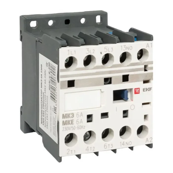Мини-контактор МКЭ 6А кат. 230В AC 1НО PROxima EKF Mctr-s-6-230