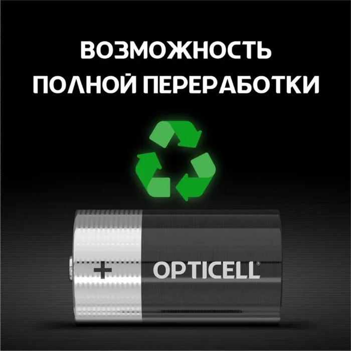 Элемент питания алкалиновый D/LR20 1.5В (блист. 2шт) Basic Opticell 5051005/6051005