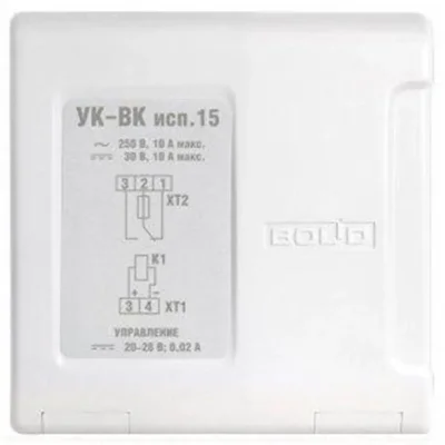 Устройство коммутационное УК-ВК (исп. 15) (усил. рел. на 1 кан.; вх. напр. 24В 20мА вых. до 250В 10А) Болид 259855