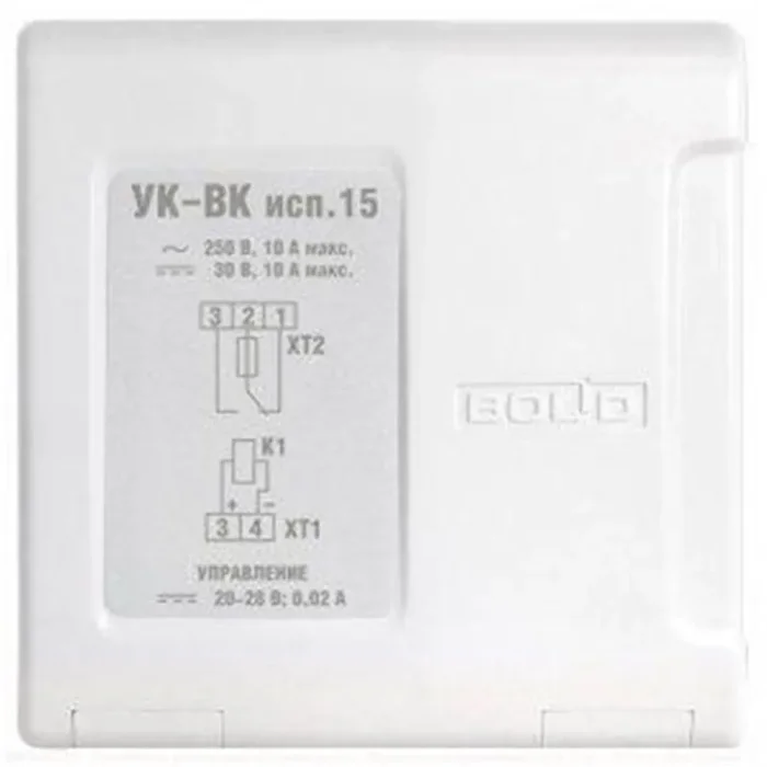 Устройство коммутационное УК-ВК (исп. 15) (усил. рел. на 1 кан.; вх. напр. 24В 20мА вых. до 250В 10А) Болид 259855