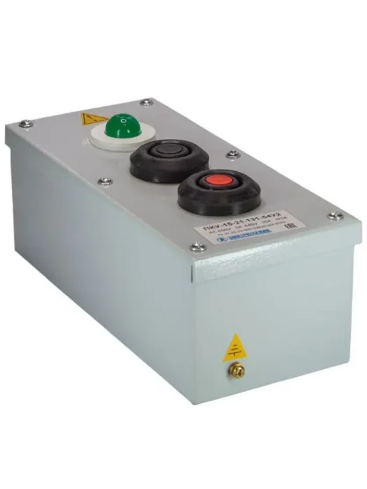 Пост кнопочный ПКУ-15-21.131-54У2 (1хСКЛ11 зел. 220В + 1хВК30-10-11110-54(1з+1р) черн. + 1хВК30-10-11110-54(1з+1р) красн. + PG-19) пост управления Электротехник ET054782