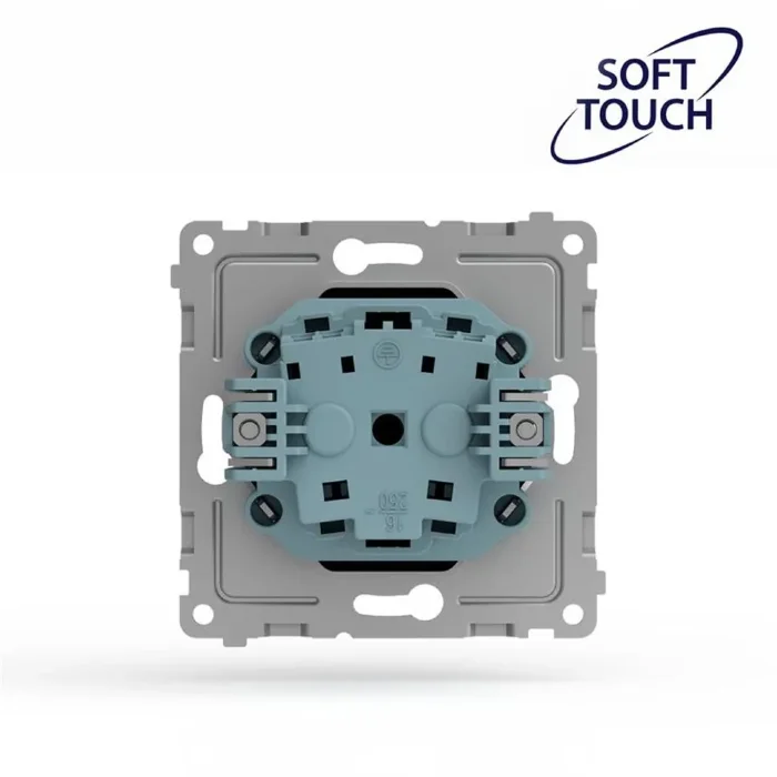 Розетка 1-м СП Pixel IP44 с заземл. с крышкой механизм карбон TOKOV ELECTRIC TKE-PX-R1ZSW1-C14-IP44