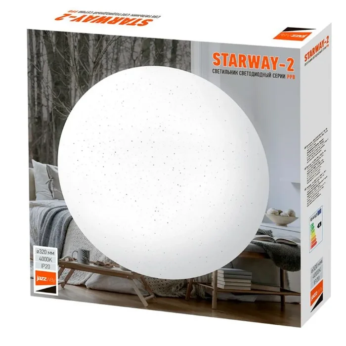 Светильник светодиодный декоративный PPB Starway-2 32Вт 4000К IP20 d320х60 настенно-потолочный бытовой JazzWay 5025493