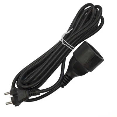 Удлинитель-шнур 1х3м без заземл. 10А IP20 ПВС 2х1 черн. DOMTOK 2339