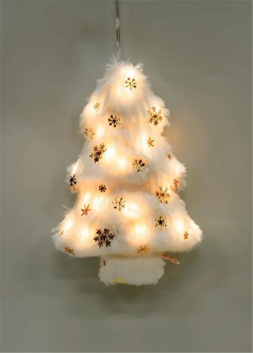 Светильник подвесной "Елочка" 10LED флок 12х5.5х18.2см тепл. бел. КОСМОС KOC_TAB-B108