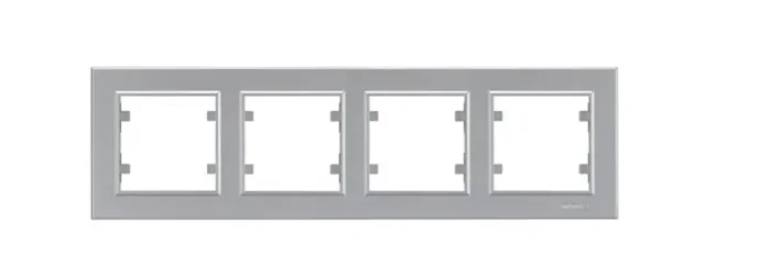 Рамка 4-м Karea горизонт. сереб. Makel 56065704