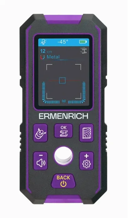 Детектор скрытой проводки Ping SM70 фиолет. Ermenrich 83841