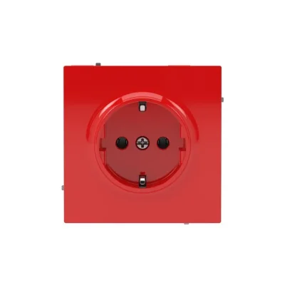 Розетка силовая KANT 2P+E без шторки красн. сатин DKC 7001033