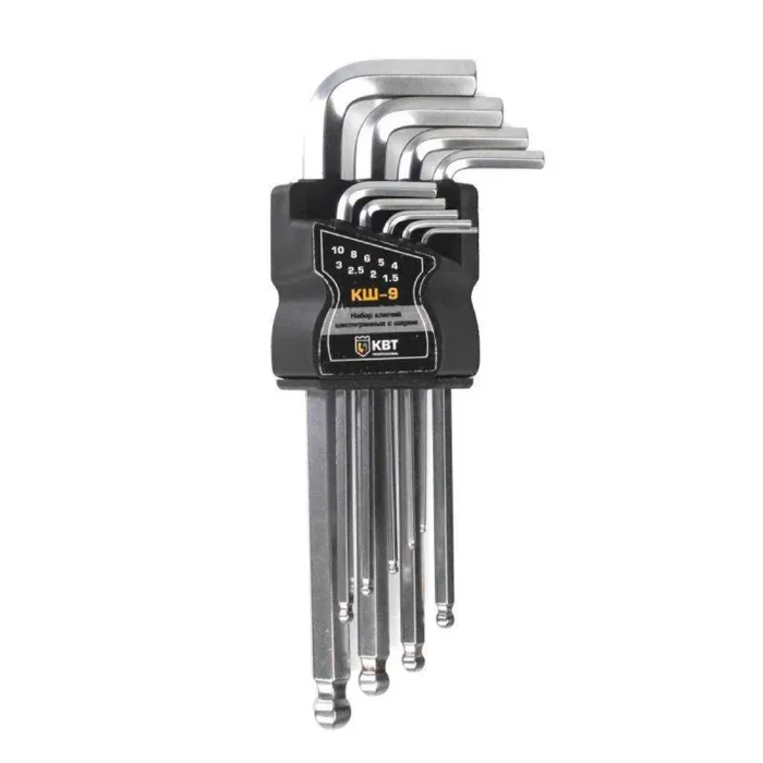 Набор шестигранных ключей с шаром КШ-9 КВТ 78368