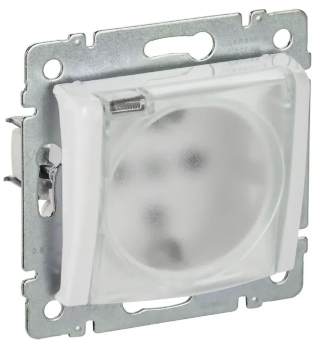 Розетка 1-м СП Valena 16А IP44 2P+E с заземл. механизм бел. (DIY-упак.) IEK 695641