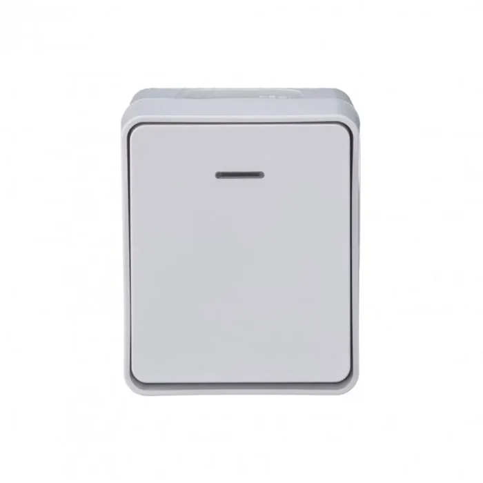 Выключатель 1-кл. ОП AtlasDesign PROFI IP54 10AX с подсветкой бел. SE ATN540113