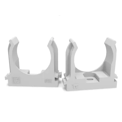 Держатель для труб (клипса) d32мм для монтажн. пистолета сер. в п/э Промрукав PR13.0122