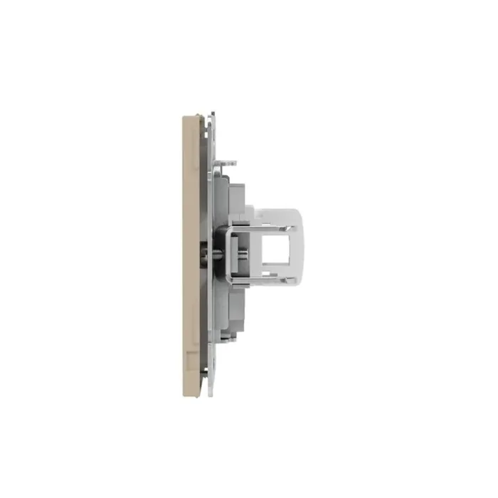 Розетка компьютерная 1-м KANT RJ45 кат.5E без шторки ванильн. марципан DKC 7015663