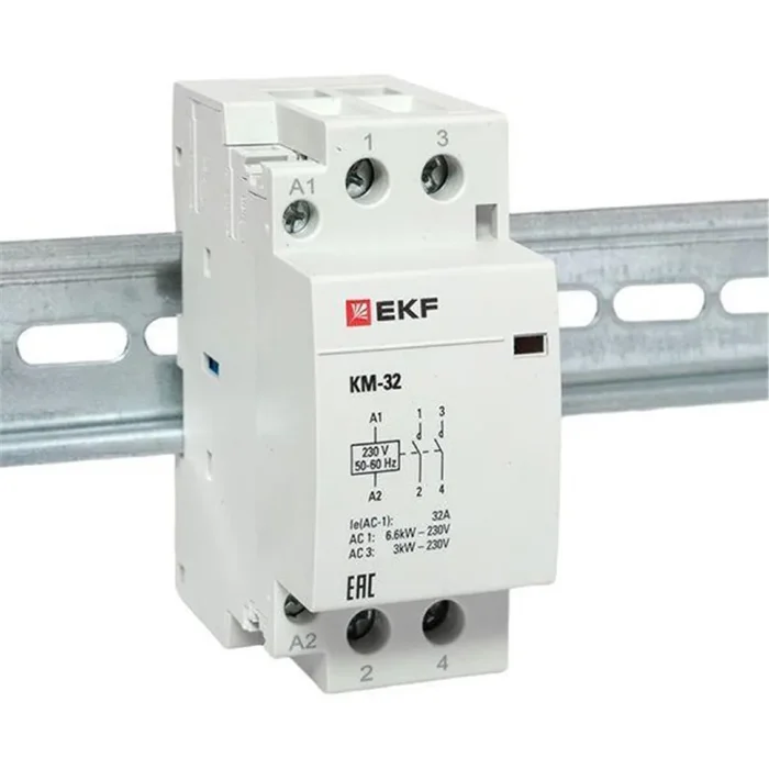 Контактор модульный КМ 32А 2NО (2 мод.) EKF km-2-32-20