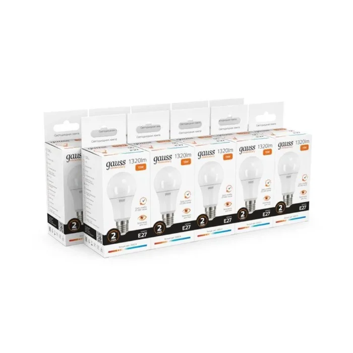 Лампа светодиодная Elementary 15Вт A60 грушевидная 3000К тепл. бел. E27 1320лм GAUSS 23215