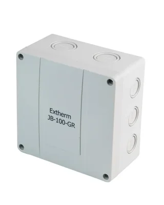 Коробка распределительная 140х140х76мм IP66 в комплекте с клеммным рядом 10х10кв.мм 76А сер. Extherm JB-100-GR
