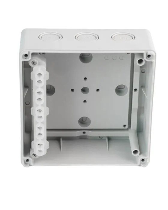 Коробка распределительная 140х140х76мм IP66 в комплекте с клеммным рядом 10х10кв.мм 76А сер. Extherm JB-100-GR