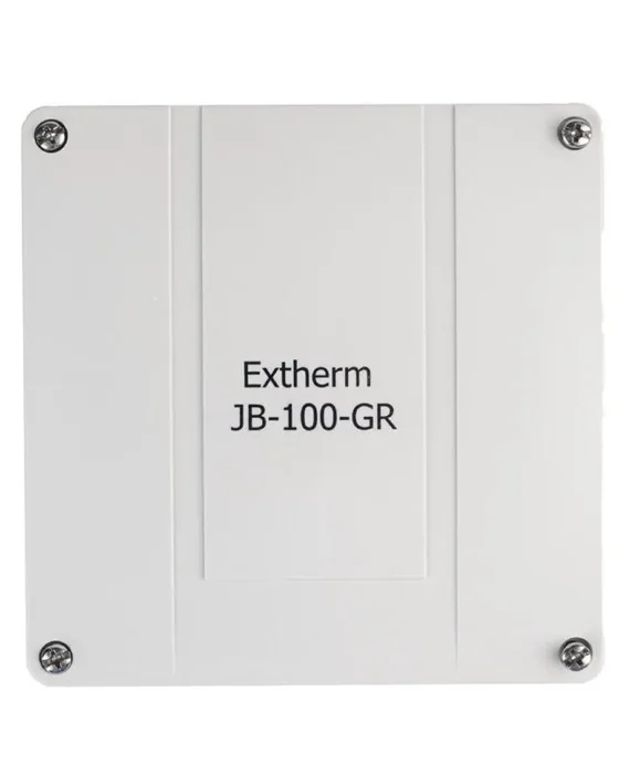 Коробка распределительная 140х140х76мм IP66 в комплекте с клеммным рядом 10х10кв.мм 76А сер. Extherm JB-100-GR