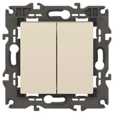 Выключатель 2-кл. СП Elegance 14-1104-02 10А IP20 250В 10AX механизм сл. кость Эра Б0034231