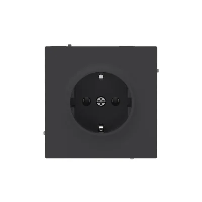 Розетка силовая KANT 2P+E без шторки черн. уголь DKC 7012033