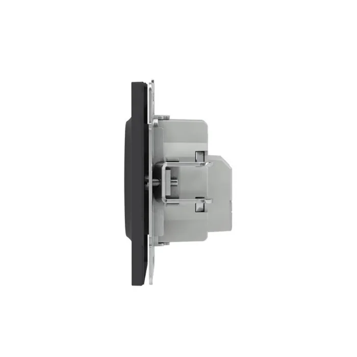 Розетка силовая KANT 2P+E без шторки черн. уголь DKC 7012033